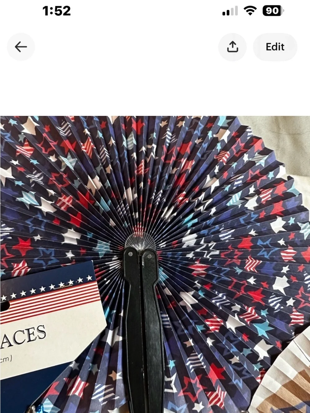 Unbranded Red & Blue Patriotic Party Fan and Bandana Set